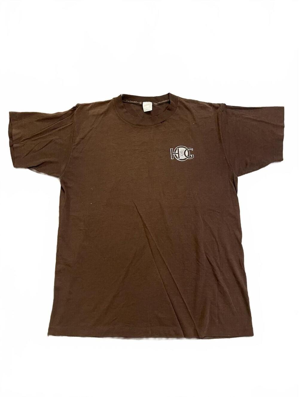 Vintage Harley Owners Group Columbus Ohio Brown T-Shirt Size L